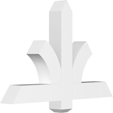 Ekena Millwork Redmond Architectural Grade PVC Gable Bracket, 36"W x 24"H x 4"D x 4"F, 16/12 Pitch GBP036X24X0404RED00